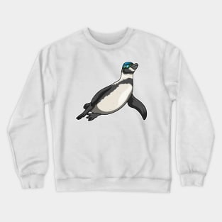 Penguin Swimming Swimming goggles Crewneck Sweatshirt